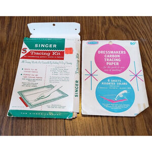 2 Packs Of Vintage Penn and Singer Dressmaker Tracing Paper Craft Supply